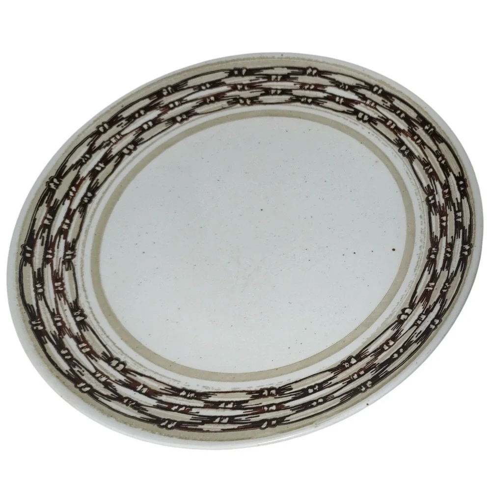 Vintage Royal China Dinner Plates Basketweave‎ Cavalier Ironstone Set of Two